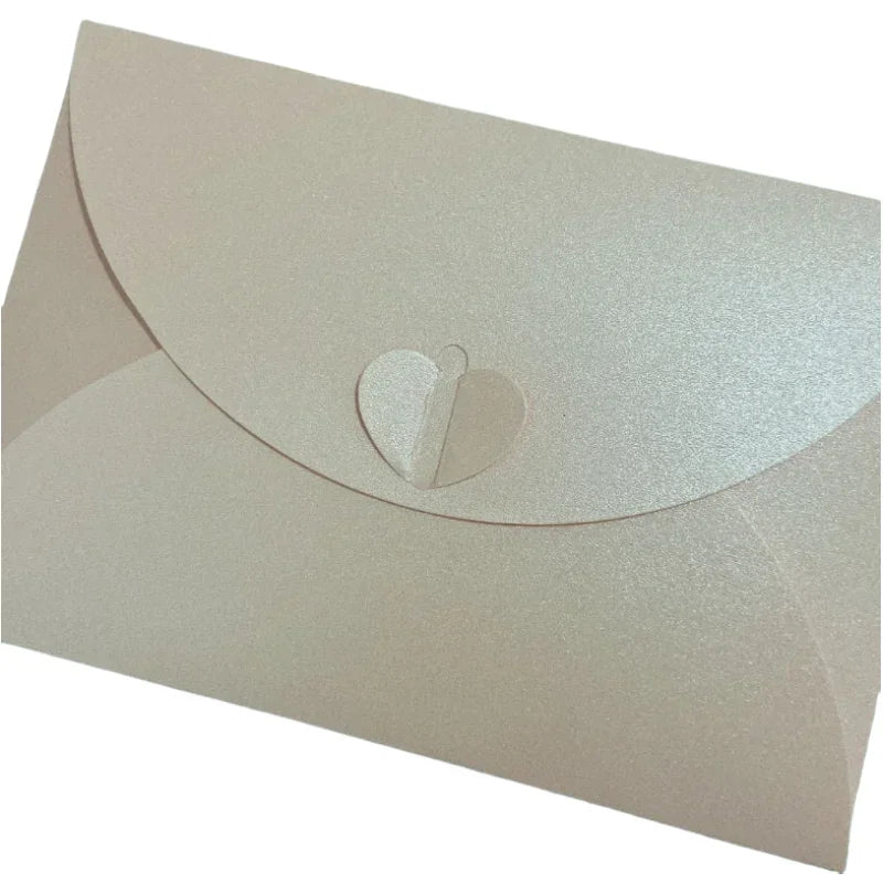 20pcs Colored pearlescent Envelope Thick Cardboard Small Foldable DIY Paper Envelopes Self Locking Buckle Letter Gift Card Cover
