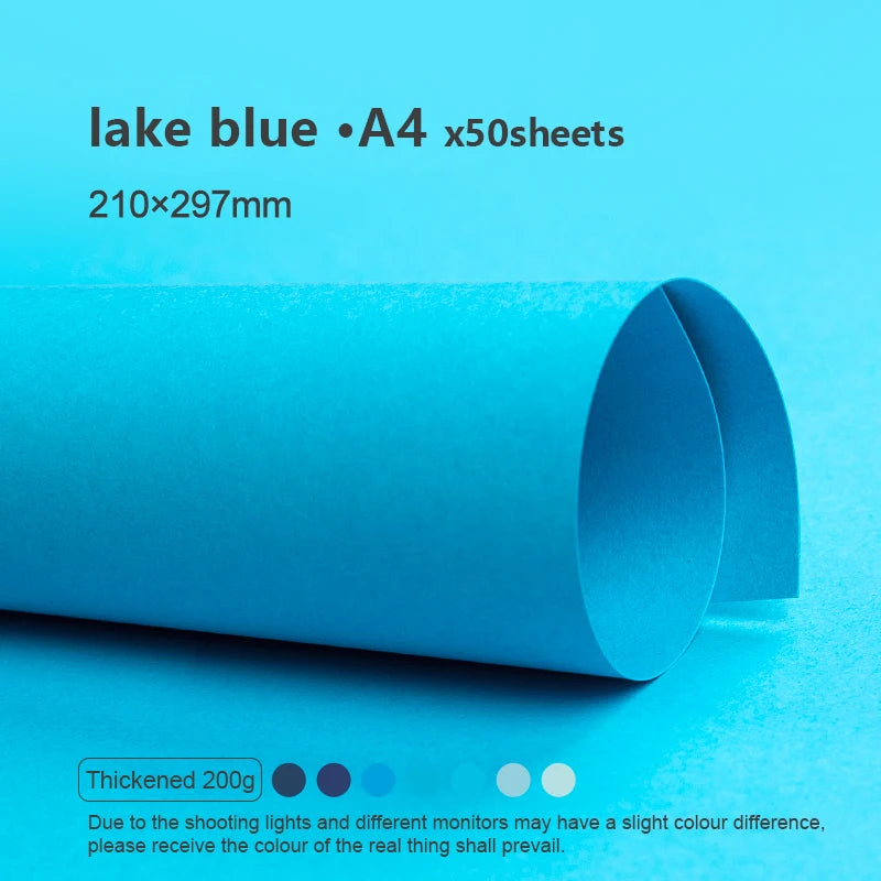 A4 Colored Cardstock 50sheets Thickened Hard Paper 200 gsm Card Stock Colorful Drawing Paper for DIY Art Card Making Scrapbook