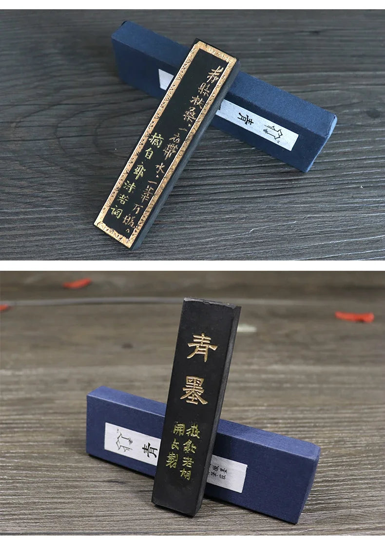 Original Chinese Painting Calligraphy Ink Stick Natural Pure Pine Soot Ink Block Grinding Ink Calligraphy Ink Bar Sumi Inkstick