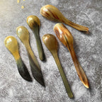 Water Buffalo Horn Spoon Exquisite Western Cuisine Spoon Kitchen Tools Creative Dessert Spoon Long Handled Spoon Horn Products