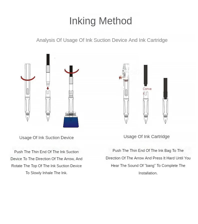 Jinhao 9019 Fountain Pen Transparent Color EF/F/M Nib Ink Student School Stationery Business Office Supplies Pens for Writing
