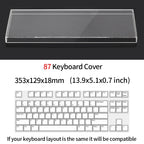 Acrylic Mechanical Keyboard Dust Cover New Mechanical Gaming Keyboard 104 Keys Mouse Protection Transparent Cover