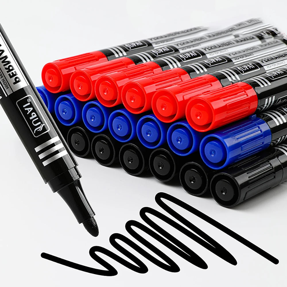 3 Pcs/Colors Permanent Marker Pens – Quick-Drying & Eraser-Resistant | For Note-Taking & Marking | Office Stationery.