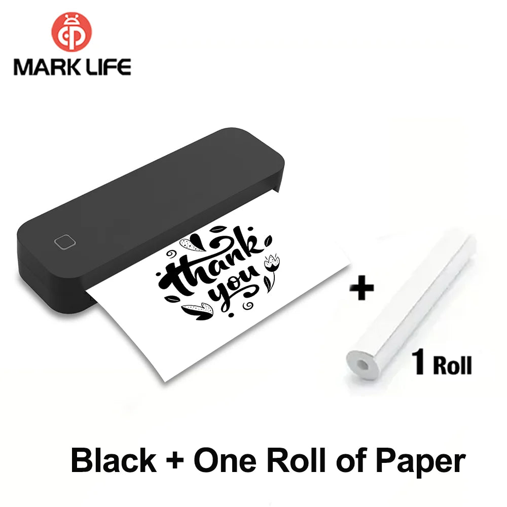 Marklife Thermal Inkless Printer A4&Tattoo Maker Mini Portable Bluetooth Wireless Used For School Office Small Business Machine