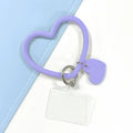 1Pc Silicone Heart Loop Cell Phone Hand XYu Wrist Strap With Key Chain Holder - Universal Mobile Straps For All Smartphones