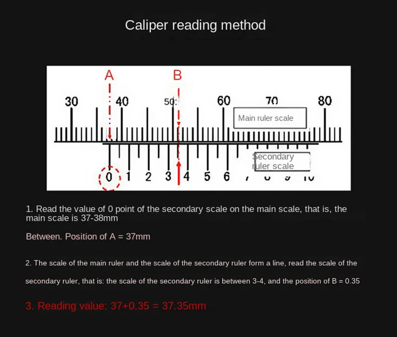 Professional Industrial Vernier Caliper Carbon Steel Four Use Metric Precision Measuring Tool Precision Measurement