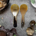 14-21cm Kitchen Water Buffalo Horn Spoon Exquisite Western Cuisine Spoon Creative Dessert Spoon Long Handled Spoon Horn Products