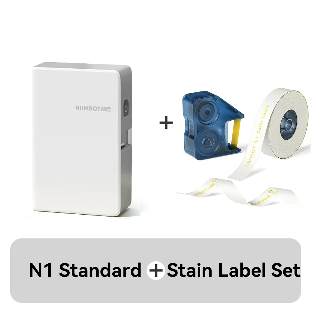 Niimbot N1/B18 Thermal Transfer Label Sticker Printer Mini Label Maker With Ribbon PET Papers For Jewelry Store Cable Cosmetics