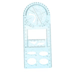 Students Plastic Drawing Rulers Set Multifunctional Geometric Drafting Templates for School Mathematics Drawing Tools