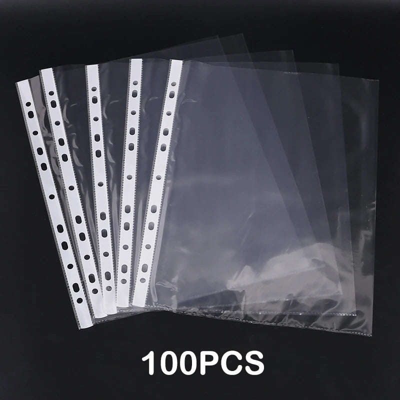 〔R〕A4 3-Ring Binder Folders - Clear & Blue Document Organizers for Office/Study
