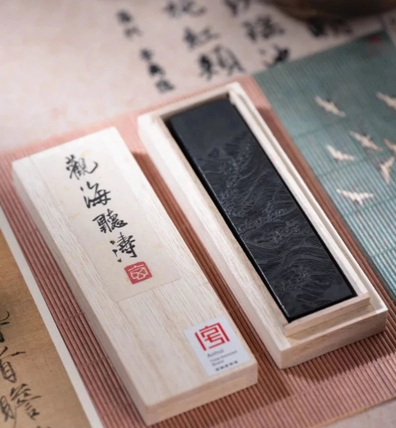 Chibese Calligraphy Sumi Ink Stick for Writing Painting Ink Stone Calligraphy Brush Rectangle Chinese Style Ink Blocks Drawing