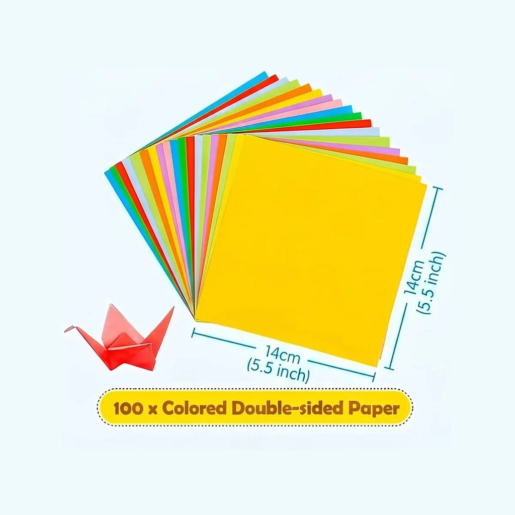 Origami Paper Set 96-208Pcs Craft Paper Kit with Instructional Book Art Projects Supplies for School Class Craft Lessons Gifts
