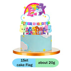 Care Bears Rainbow Bear Theme Birthday decorations table decoration & accessories plates sticker children Party supplies