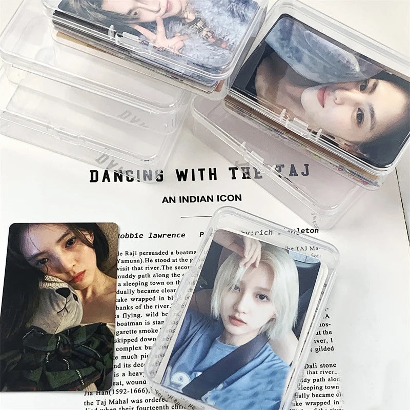 New Transparent  Photo Card Holder Box Idol Photo Storage Case Plastic Kpop Albums Photocard Small Card Collection Organizer