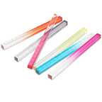 1pcs Colorful Clear Straight Ruler 15cm Four Edges Acrylic Transparent Gradient Lightweight Measuring Tools for Students A7795