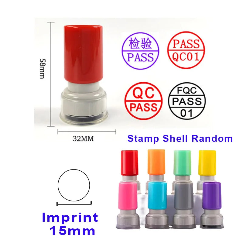 Custom QA QC Teacher Name Ink Stamp Signature Calligraphy Selfing-Inking Personalized Letter Stamp For School Student Child