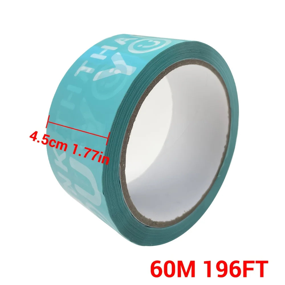Colorful Smiley Face Thanks Printing Decorative Packaging Tape Express Sealing Gift Packaging Shipping and Packaging