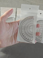 3/6Pcs Transparent 180° °   Protractor Set - High-Precision Measuring Tool for Students & Professionals