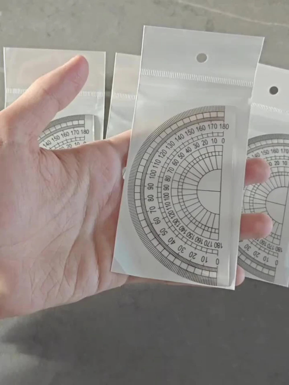 3/6Pcs Transparent 180° °   Protractor Set - High-Precision Measuring Tool for Students & Professionals