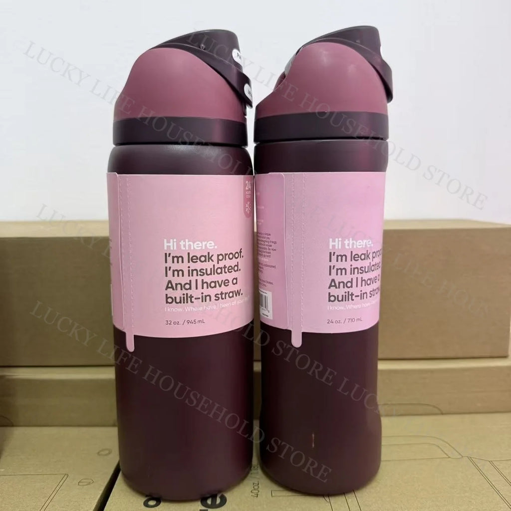 Portable Fruit Car Cup Thermoses Summer Soccer Stainless Steel Insulated Cup 32OZ Large-capacity Football Water Bottles