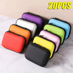 1-20PCS Headphone Organizer Portable Travel Cable Organizer Data Cable Organizer Bag Zipper Bag Electronics Organizer Bag