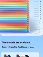 1PC Large Capacity Student Multi Layer Exam Paper Storage Bag, Vertical Scalable Classified Folder