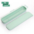 Portable Travel Tableware Eco-friendly Storage Box Case Food Grade Dinnerware Kitchen Fork Spoon Box Kid Cutlery Set Organizer