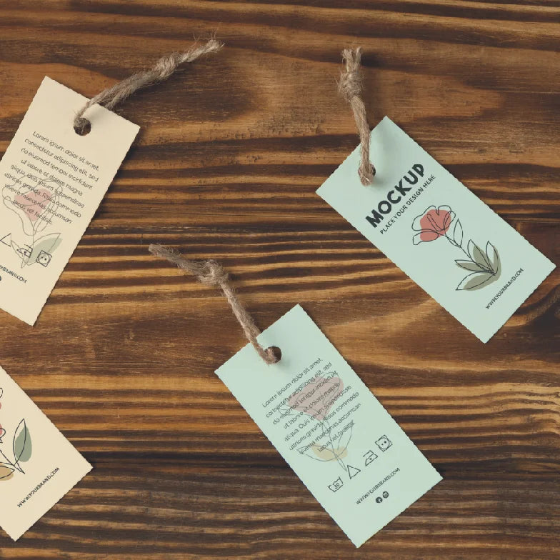 500PCS Custom Tags Paper Labels Clothing Brand Fashion Business Handmake Merchandise Logo Design Hang Personalized Tag