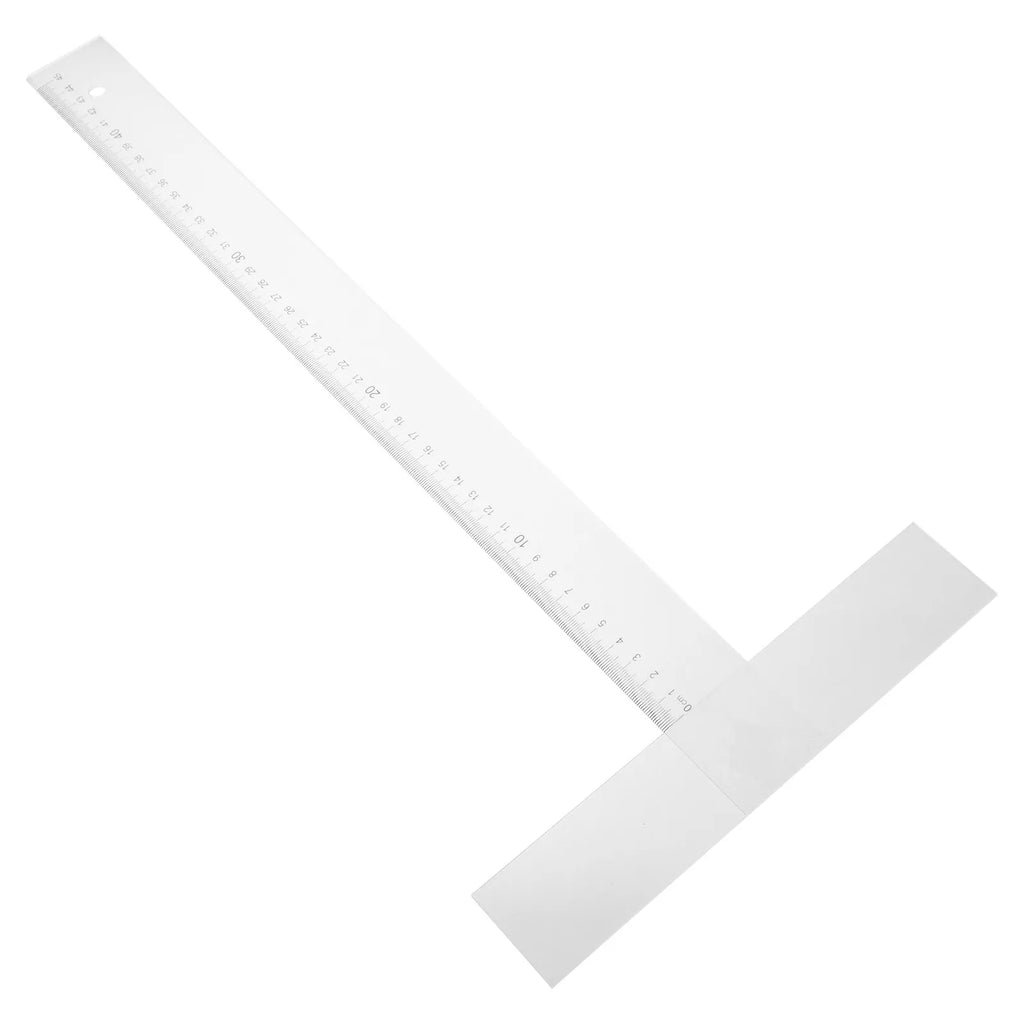 T Ruler 18 Inch Sturdy Crafting Square Lightweight Drafting Parallel Woodworking Measuring Tool Portable Precision Carpenter