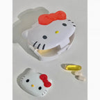 Sanrios Mini Pill Box Anime Figures Hellokitty Portable Pill Case Medication Organizer Cute Mymelody Cartoon Daily Dose Box Gift