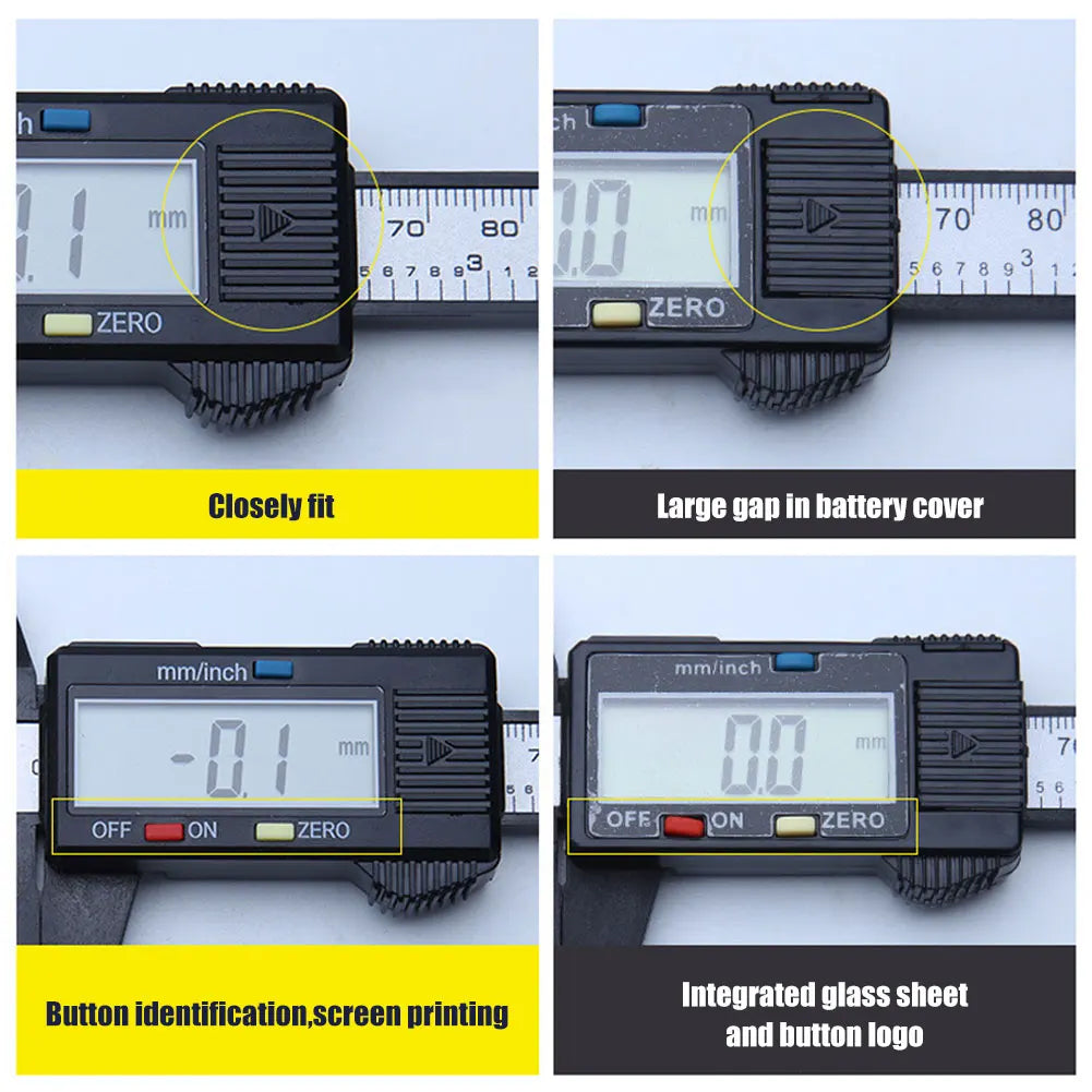 150mm 100mm Electronic Digital Caliper Carbon Fiber Dial Vernier Caliper Gauge Micrometer Measuring Tool Digital Ruler