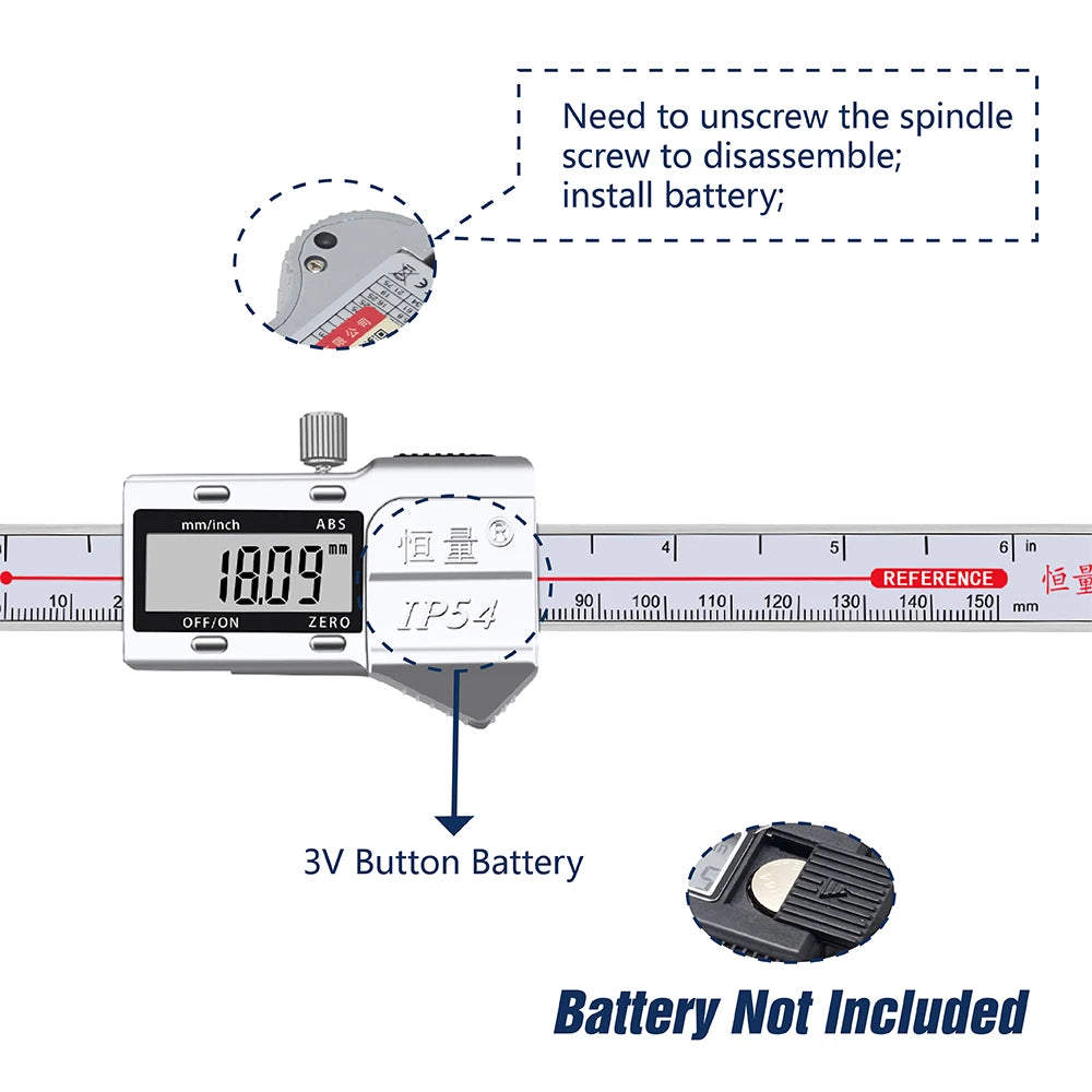 Double Inner Groove Vernier Digital Caliper 0.01mm Inner Groove Electronic Vernier Caliper Inner Hole Diameter Measurement Tool