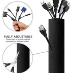 3/1PCS Zipper Cable Sleeve Reusable Cord Organizer Cable Management Protector for Computer TV Wire Cord Organizers 50cm