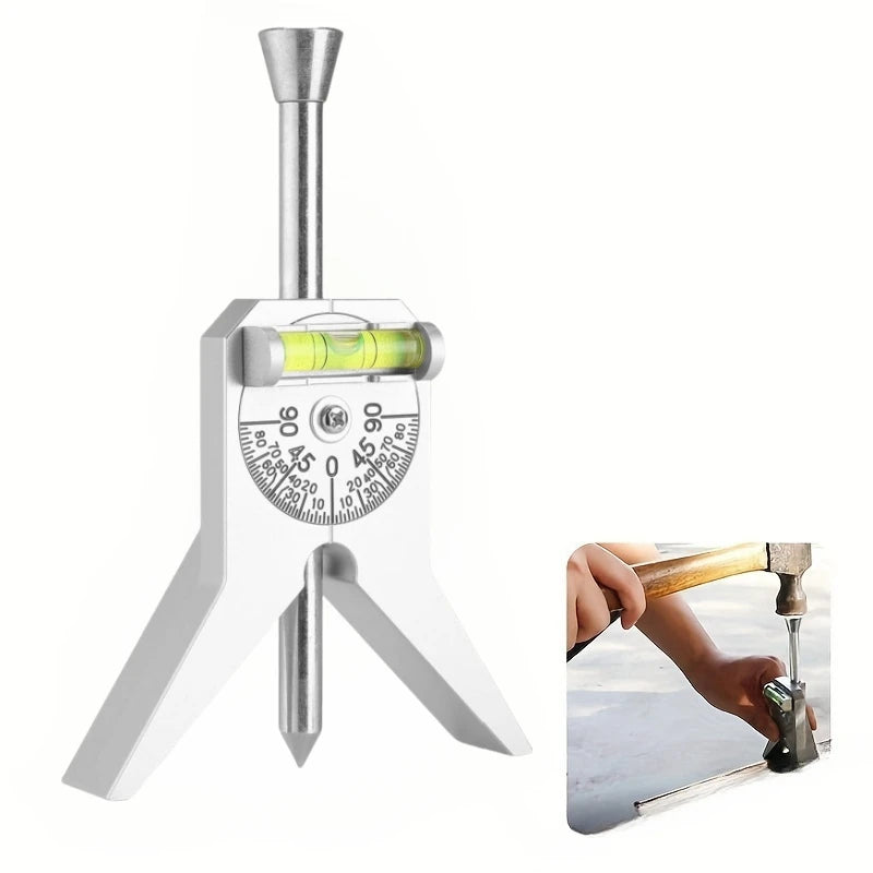 Pipe Center Finder Measure Adjustable Dial Bubble Protractor Measure Pipe Diameter Over 1/2" and Upand up With 4" Y Type Base