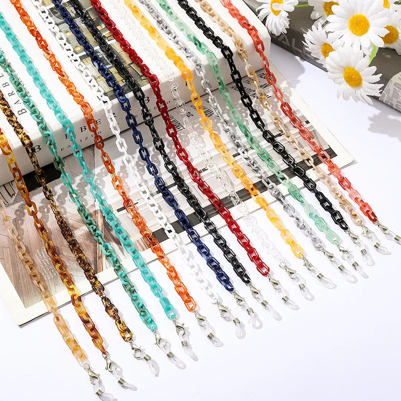 New Face Mask Chains Acrylic Glasses Chain Holder Lanyard Hanging Reading Eyewear Mask Women Men Neck Chains Holder Rope Strap