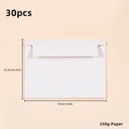 30pcs Envelope A3 A4 A5 A6 Postcards Message 250g Kraft Paper Autohesion Invitations Business Letters Express File Storage Bag