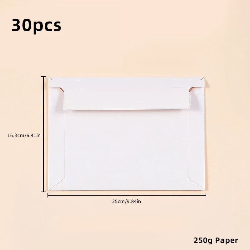 30pcs Envelope A3 A4 A5 A6 Postcards Message 250g Kraft Paper Autohesion Invitations Business Letters Express File Storage Bag