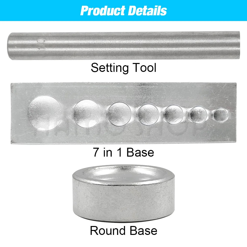 Double Caps Rivet Tool Round Rivets Metal Punch Tool Spike Stud Installation Tool For Leathercraft Shoe Bag Belt Garment DIY