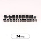 24/39/52/55pcs Punch Cutters - Various Shaped Style Hollow Punch Cutter Set - DIY Faux Leather Craftwork Hole Punching Tool Set