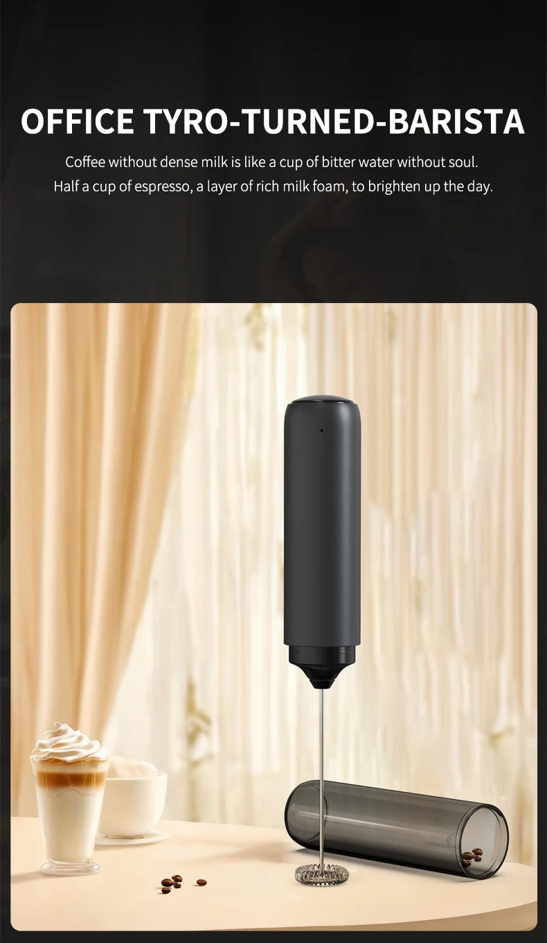 Kitchen Powerful Stirrer Milk Frother Handheld Foam Maker for Lattes Whisk Drink Mixer Coffee Electric Rechargable Egg Beater