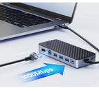 ORICO M.2 SSD Enclosure USB C Hub Splitter PD100W Extension Docking Station 10Gbps M2 NVMe SATA External Case 4K 60Hz HDMI-Com
