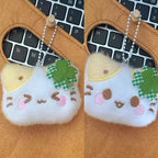1/2/4pcs Green Clover Cat Plush Small Cat Keyring Cute Charm Keychain for Girls Women Kawaii Bag Pendant Key Chains Couple Gift