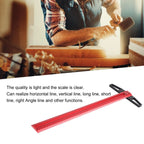 T Type Woodworking Ruler Hole Positioning Scribing Gauge Aluminum Alloy Measuring Tool for Carpenter