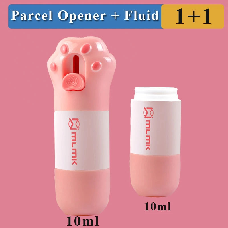 2 in 1 Thermal Paper Correction Fluid with Unboxing Knife Durable Home Anti Peep Identity Protection Fluid Eraser Stamp