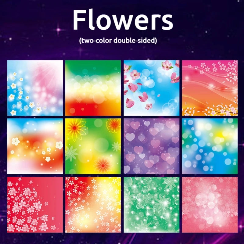 50pcs Creative Square Star Sky Constellations Origami Paper Kid DIY Handmade Double-sided Coloring Fold Craft Paper Art Gift