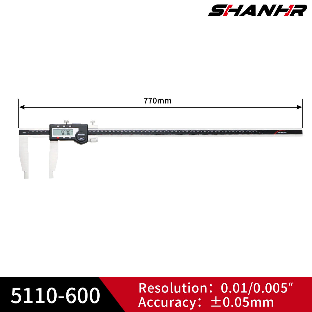 SHANHR 500/600mm Digital Vernier Calipers Electronic Caliper Steel Paquimetro Digital Measuring Tools Messschieber Caliper Gauge