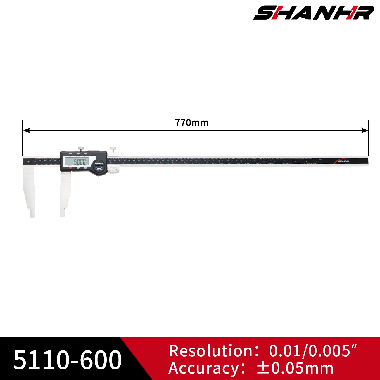 SHANHR 500/600mm Digital Vernier Calipers Electronic Caliper Steel Paquimetro Digital Measuring Tools Messschieber Caliper Gauge