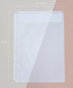 A5A6  5Pcs Binder Zipper Folders For 6-Ring Notebook Binder Transparent Loose Leaf Document Filing Bags