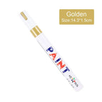 3pcs White Paint Pen Paint Markers Waterproof Car Tyre Oil-Based Paint Pen Set Quick Dry And Permanent