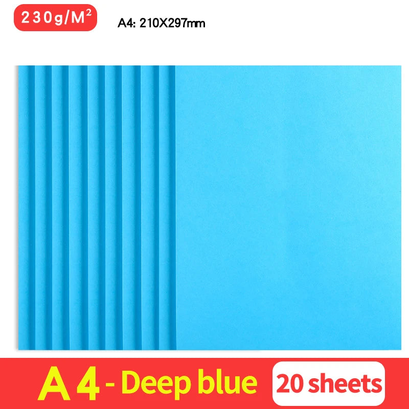 20Sheets 230G A4 Color Cardstock Paper Business Card Cardboard DIY Gifts Card Scrapbook Materials Drawing Card Art Supplies